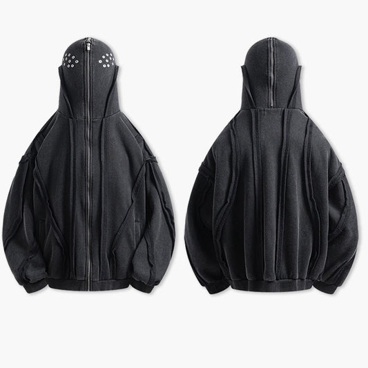 American Niche Retro Coat Autumn New Loose Zip Hooded