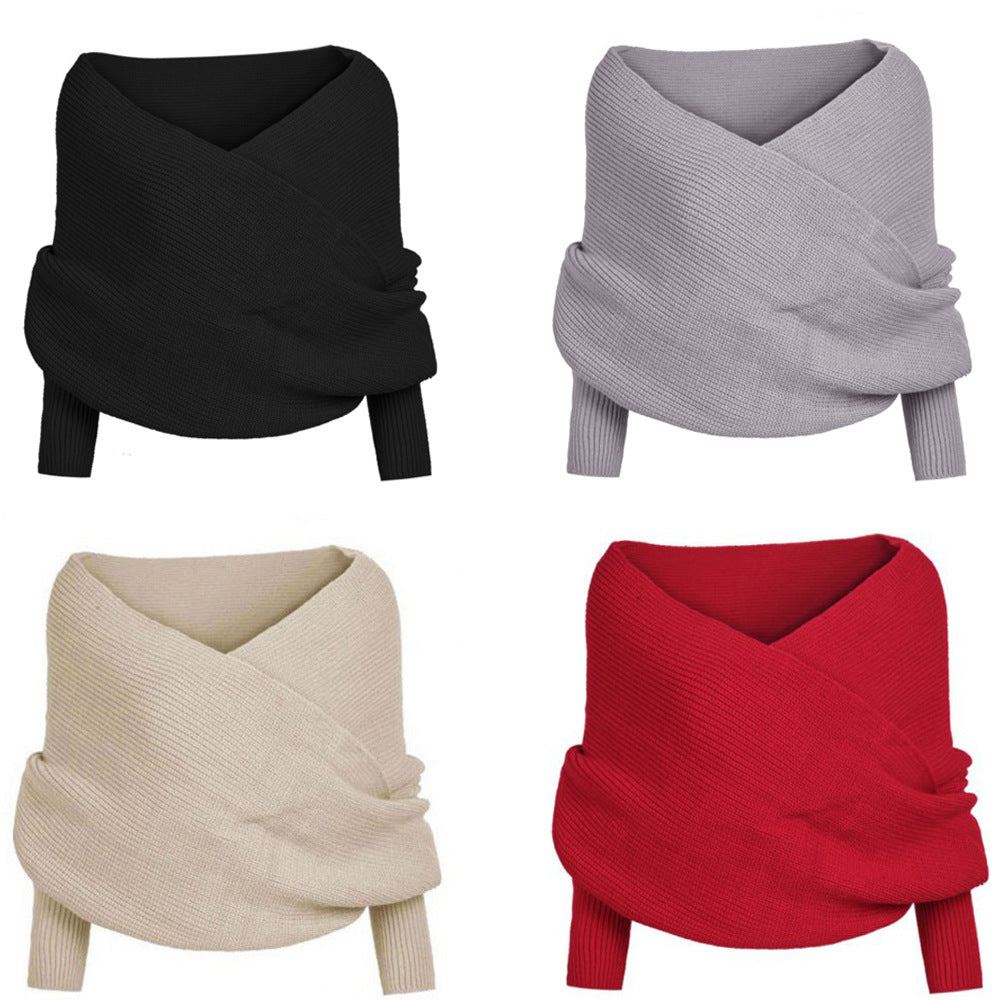 Winter Knitted Fashion Cardigan Nylon Shawl