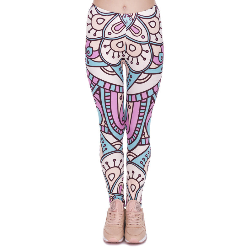 Digital printed cropped trousers