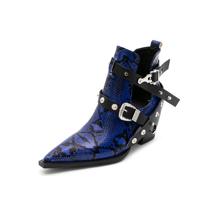 Pointed Toe Single Boots Studded Western Cowboy Boots