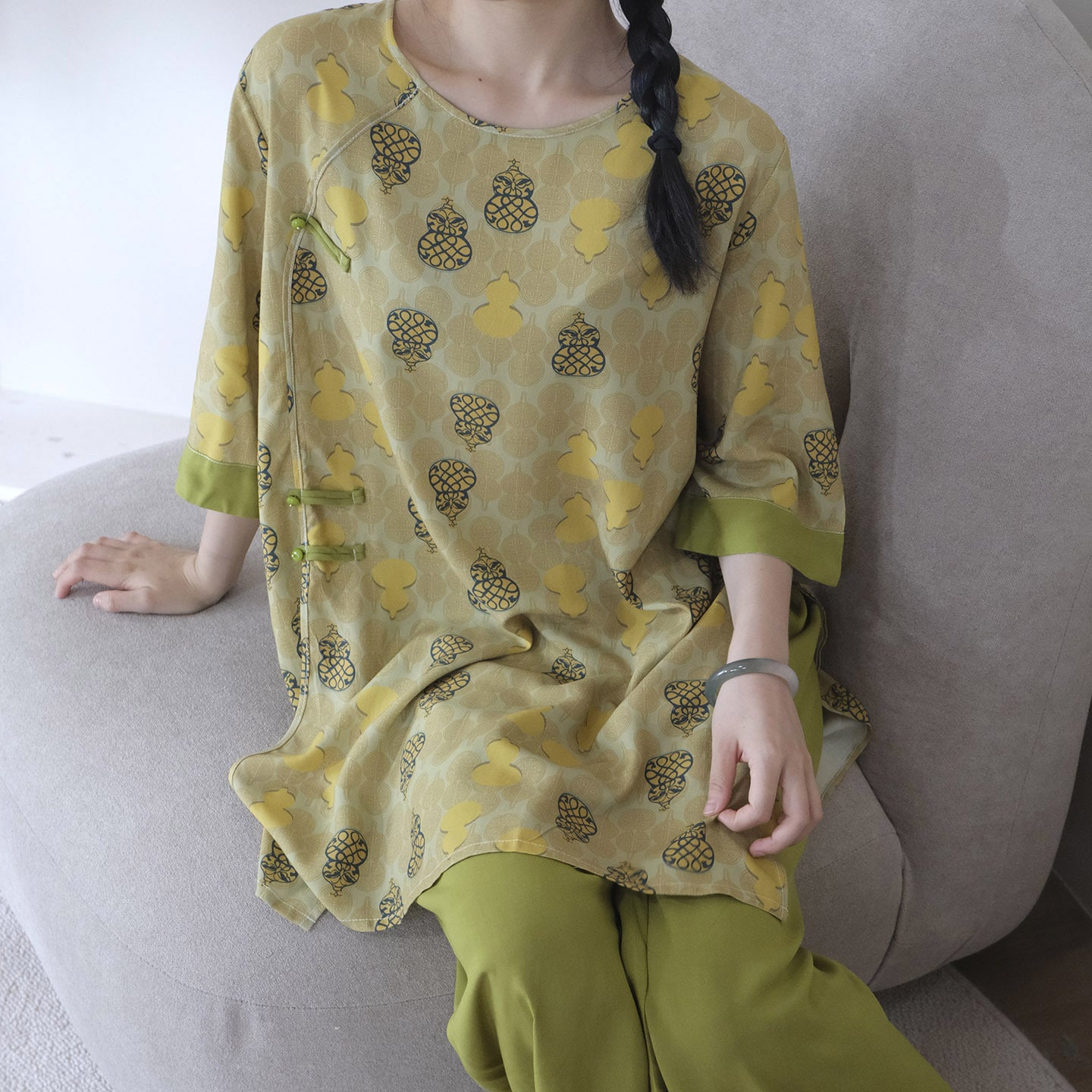 Can Be Worn Outside New National Style Poppin Pajamas Suit