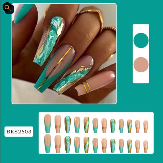 Ballet Wave Line Detachable Finished Product Nail Stickers
