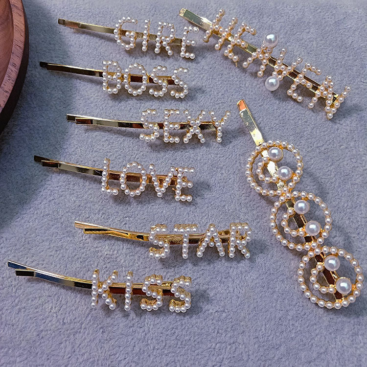 Simple Pearl Hairpin Headdress