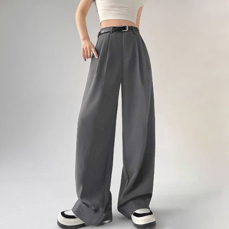 Suit Pants Women's Casual High Waist Loose Wide Legs Trousers