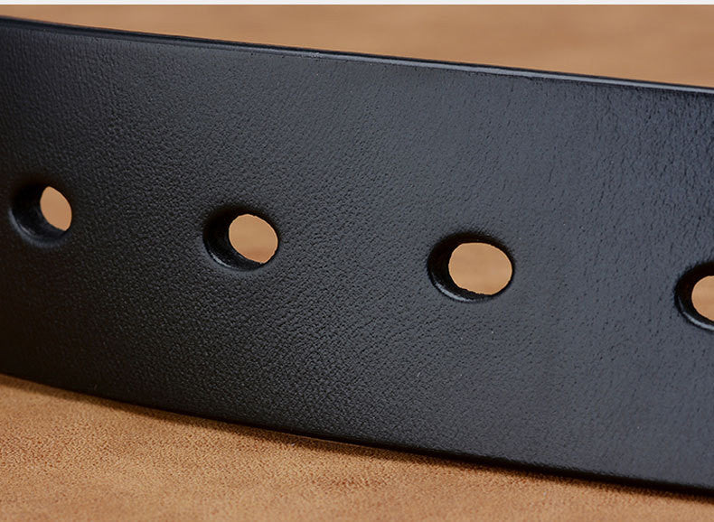 Men's Plus Size Casual First Layer Cow Leather Belt