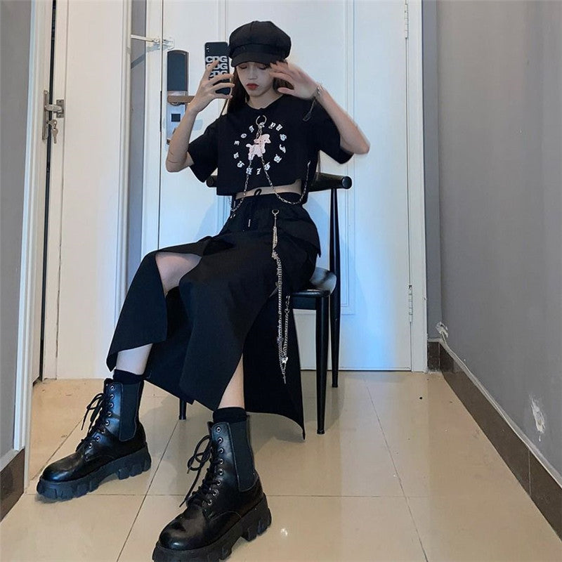 Women's Fashion Long Skirt Two-piece Set