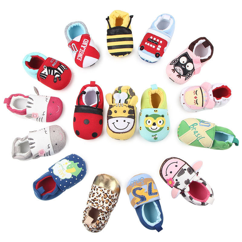 Cartoon Soft Sole Elastic Belt Can Not Drop Shoes Baby Shoes