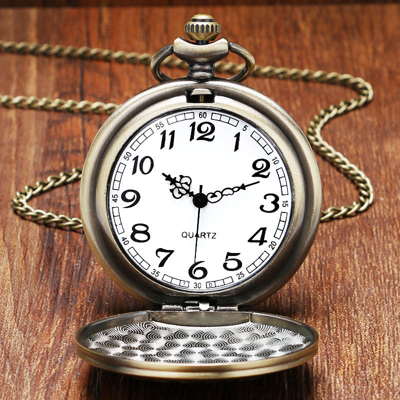 Vintage set victory red flag quartz pocket watch