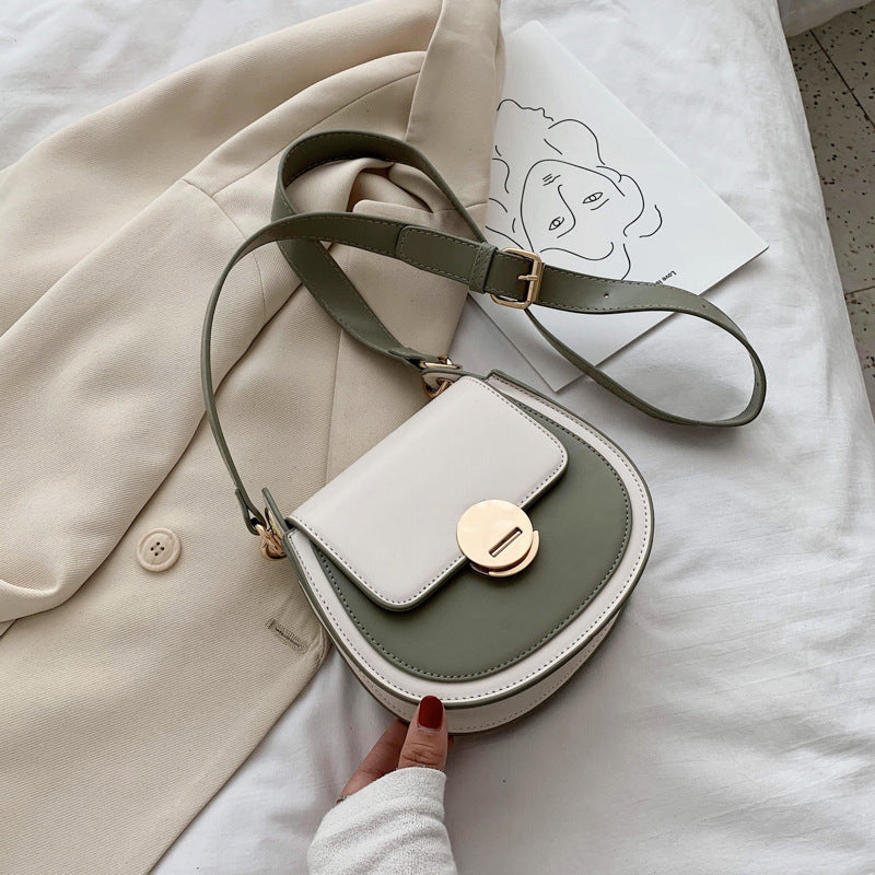 Women's popular new trendy messenger bag hit color fashion shoulder bag