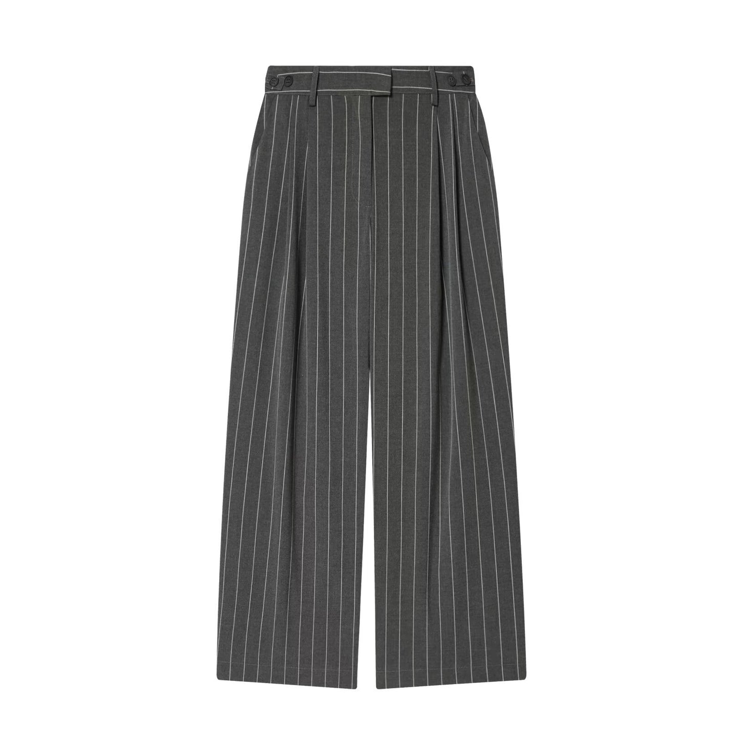Stylish Wrap-style Belted Casual Suit Pants
