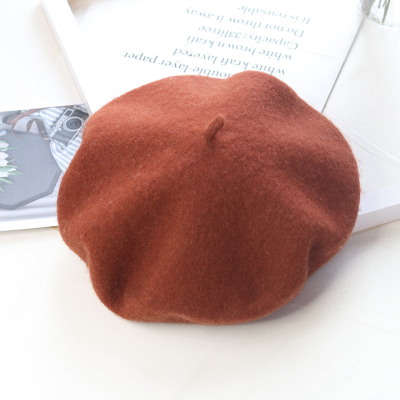 Children's Fashion Retro Warm Painter Woolen Knitted Hat
