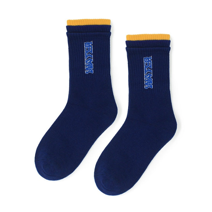 Women's stockings creative tri-color socks cotton socks