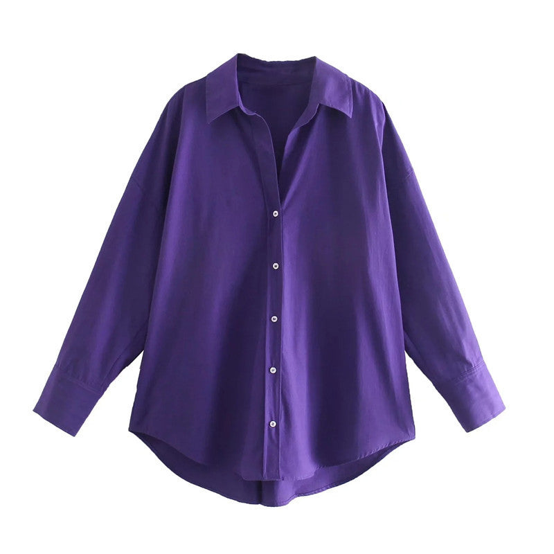 Urban Casual Multi-color Poplin Shirt