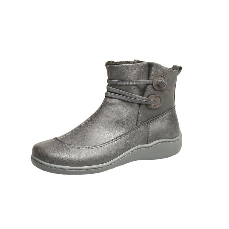 British Style Retro Booties Middle Heel Leisure