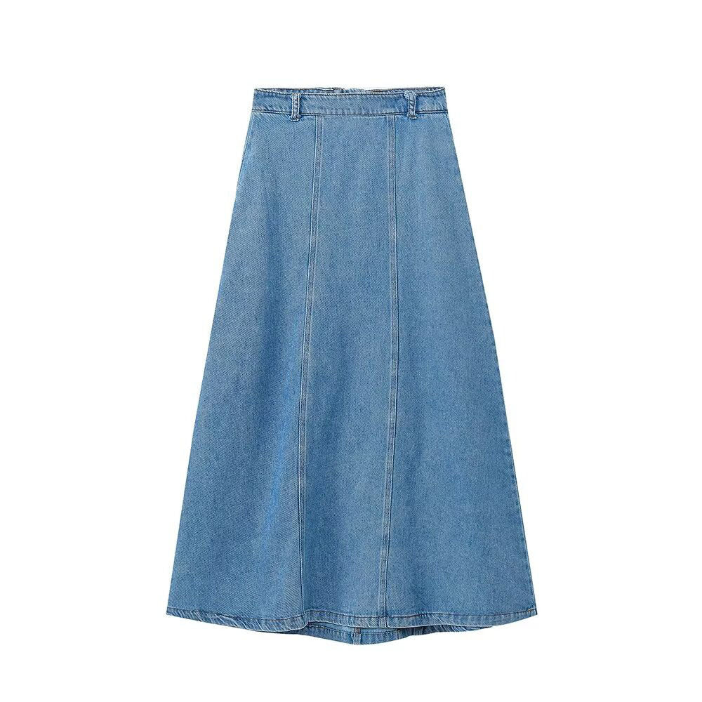 Bow-trimmed Denim Shirt Cape Dress Set