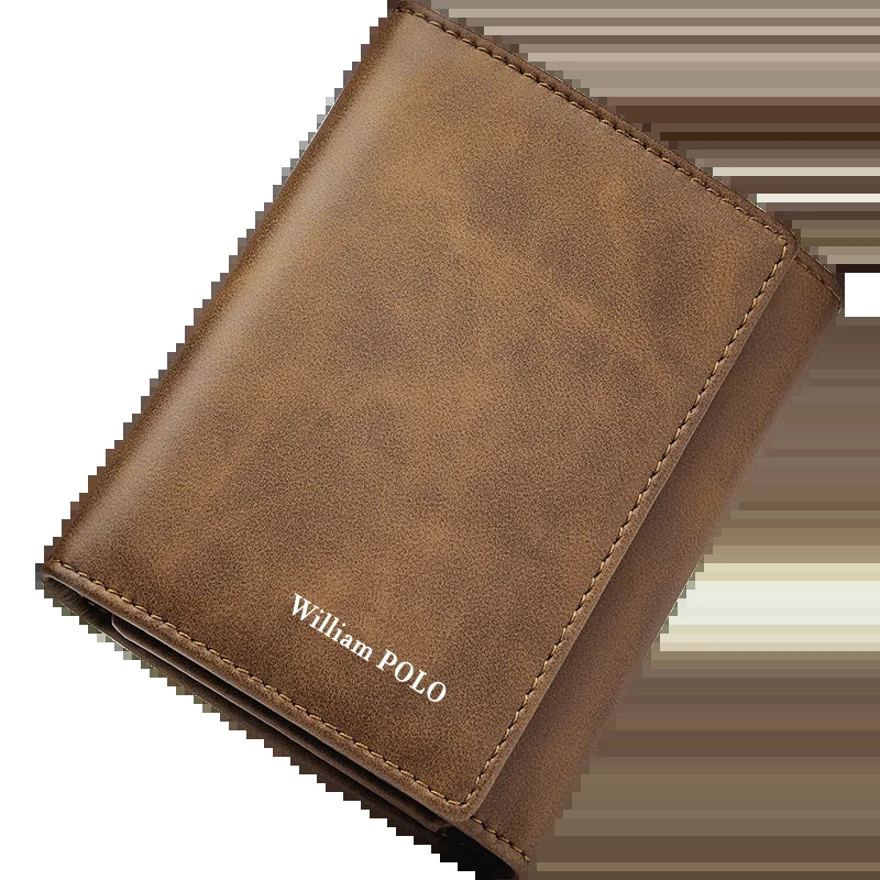 Wallet Men'S Short Multi-Functional Wallet Driver'S License Youth Coin Wallet Card Bag Casual Blue