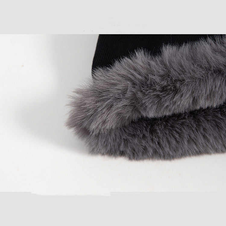Warm Velvet Fashion Face-covering Basin Hat