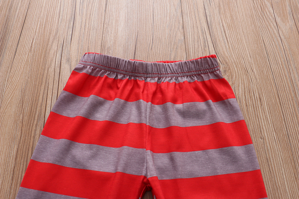 Cartoon Christmas Print Suit Parent-child Home Clothes