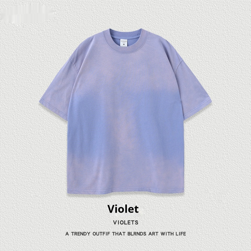 Retro Washed Short Sleeve Round Neck T-shirt