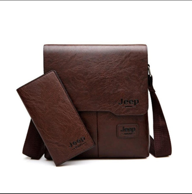 Business Casual One-shoulder Messenger Bag Wallet Combination