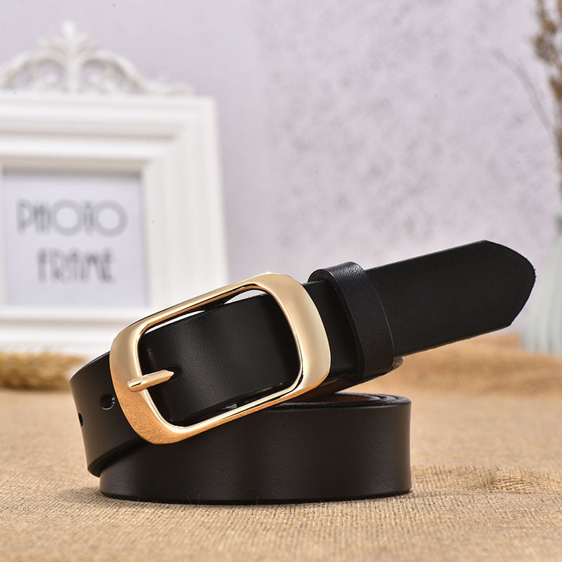 Leather belt with Japanese buckle
