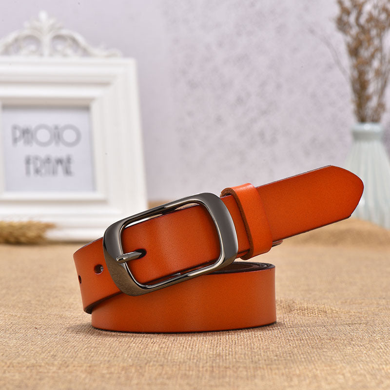 Leather belt with Japanese buckle