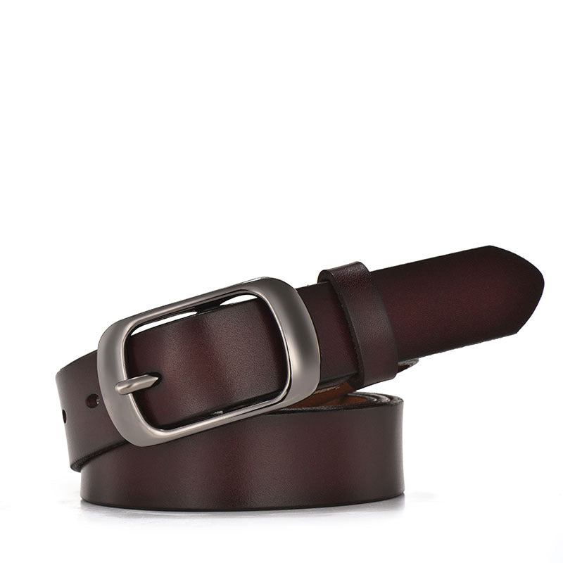 Leather belt with Japanese buckle
