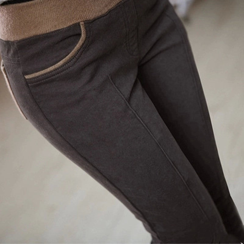 Women's plush thick threaded high waist leggings