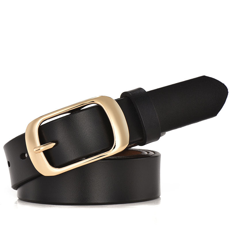 Leather belt with Japanese buckle