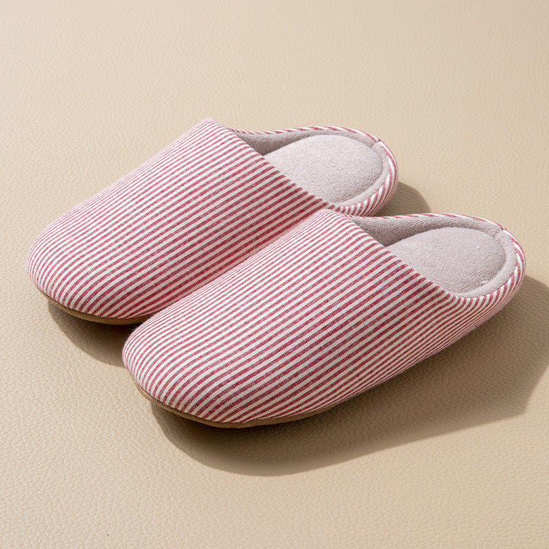 Home Wooden Floor Soft Bottom Deerskin Velvet Bottom Warm Couple Slippers