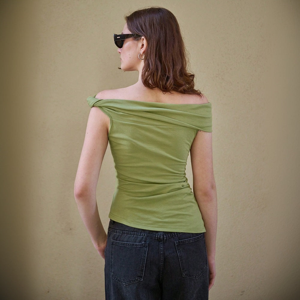 Stylish And Minimalist Womens Short Sleeve Top