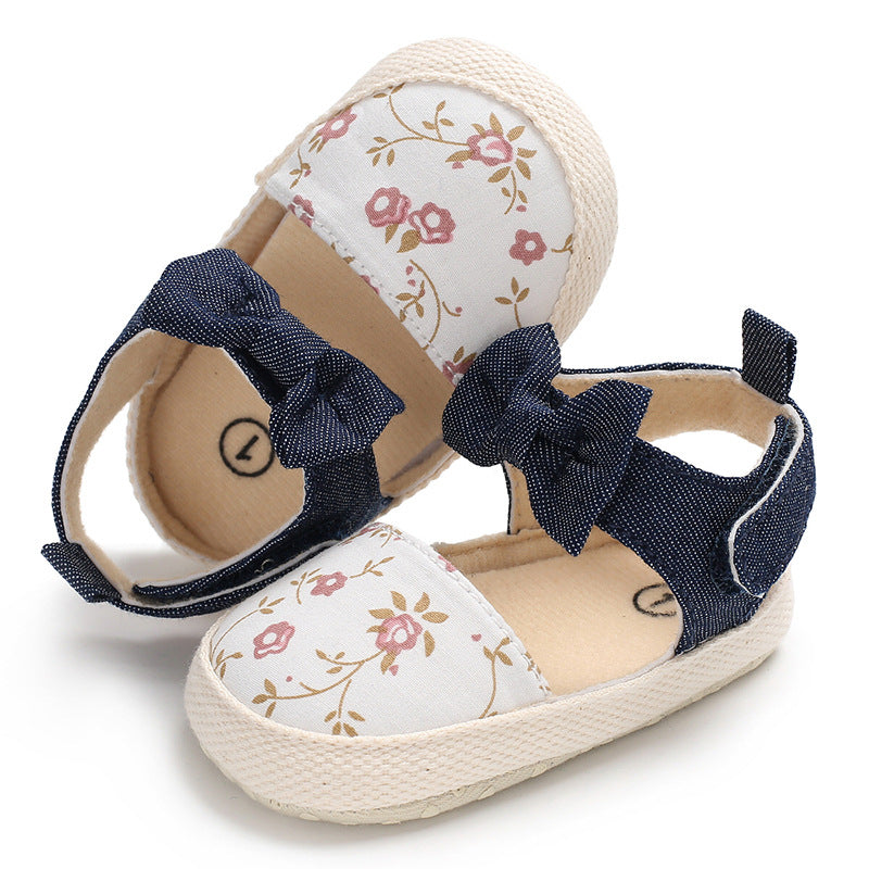 Summer Spring And Autumn New 0-1 Baby Girl Princess Shoes Soft Sole Shoes Non-slip Baby Toddler Shoes