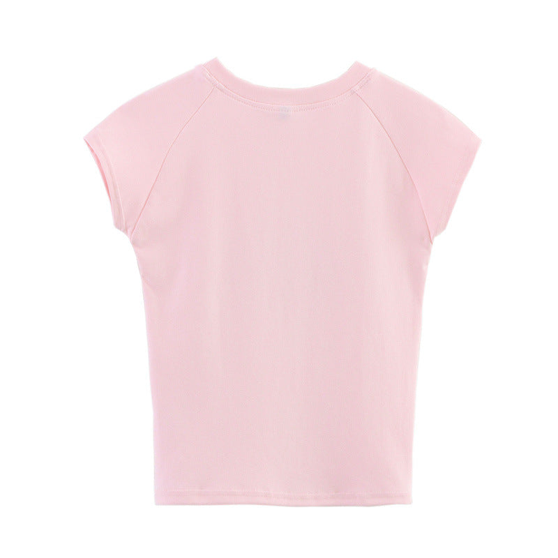Fashion Simple Casual All-match Short Sleeve Printed T-shirt