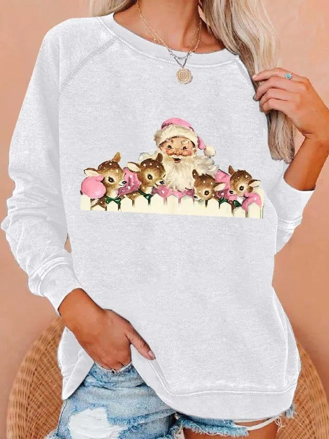 Dame Sports- og Fritidsrundhals Pullover Uden Hætte Langærmet Sweater