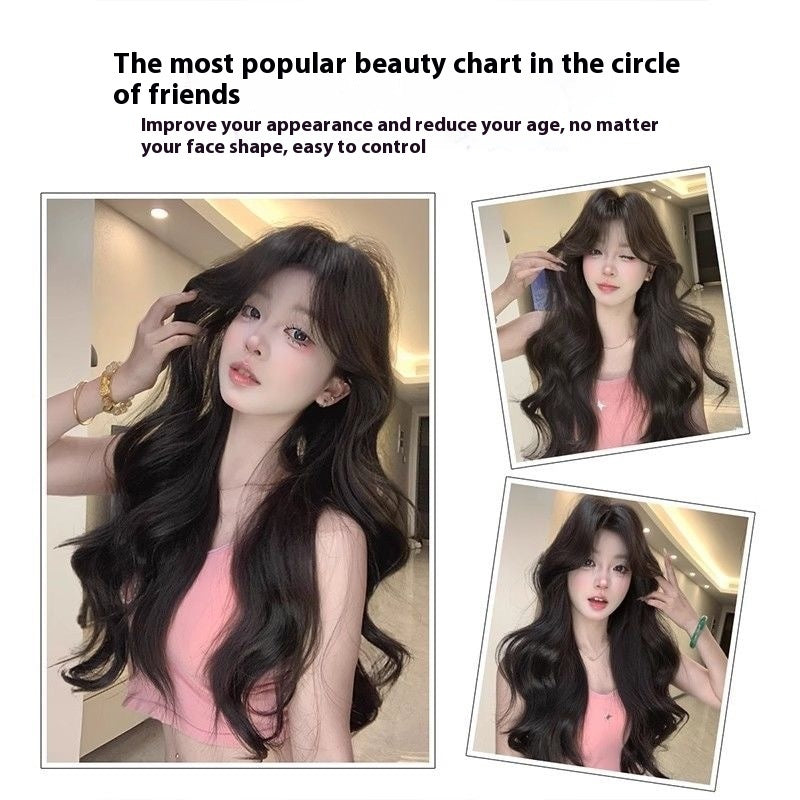 Increase Hair Amount Seamless Ultra-thin Breathable Head Hair Replacement Temperament High Skull Top Wig Set