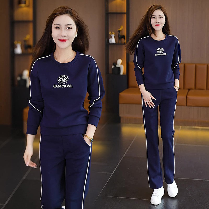 Women's Hoodie Wide-leg Pants Casual Sportswear Set