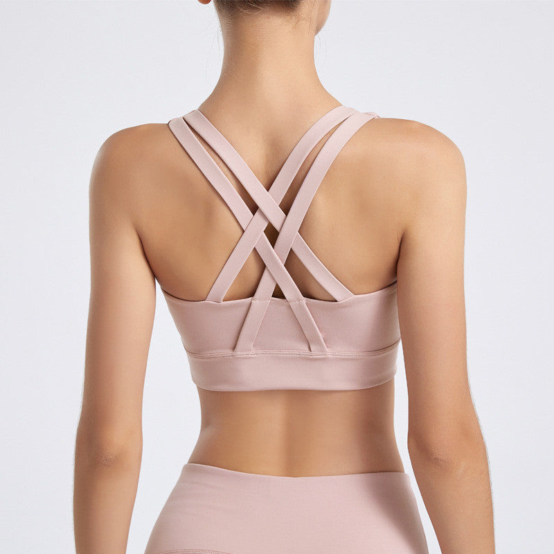 New European And American Nude Sports Bra Women's Breathable