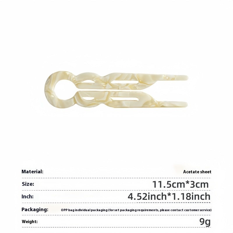 Acetate Hairpin U-shaped French Style