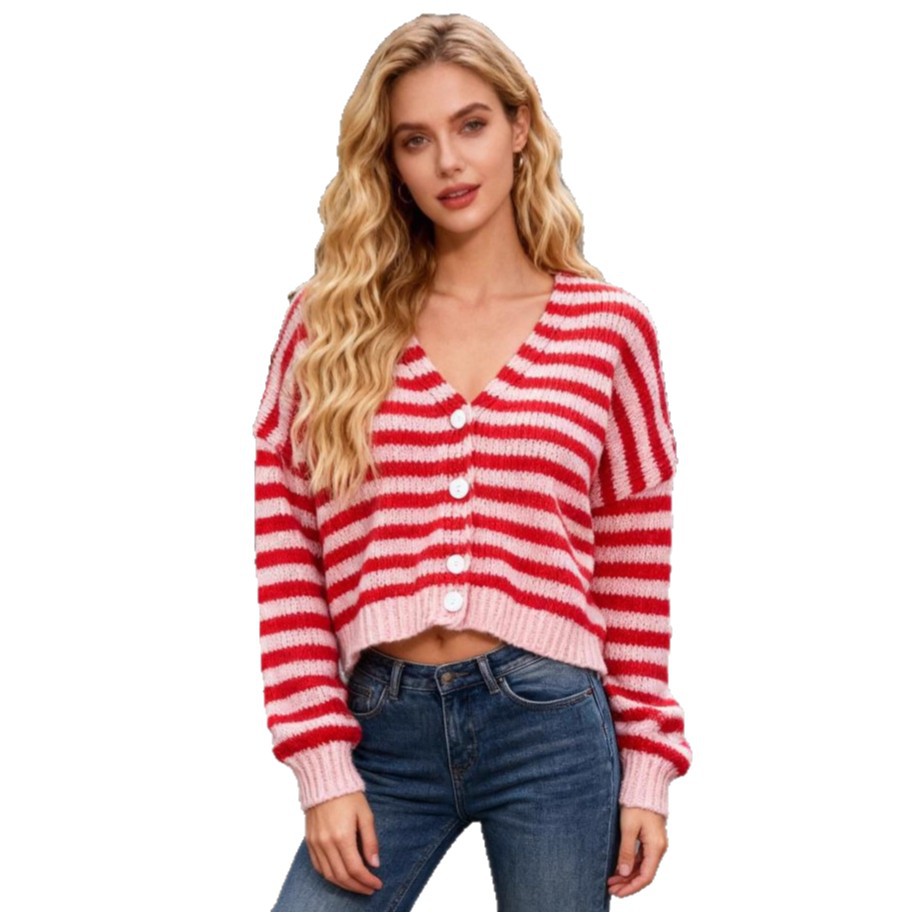 Women's Color-block Striped Sweater