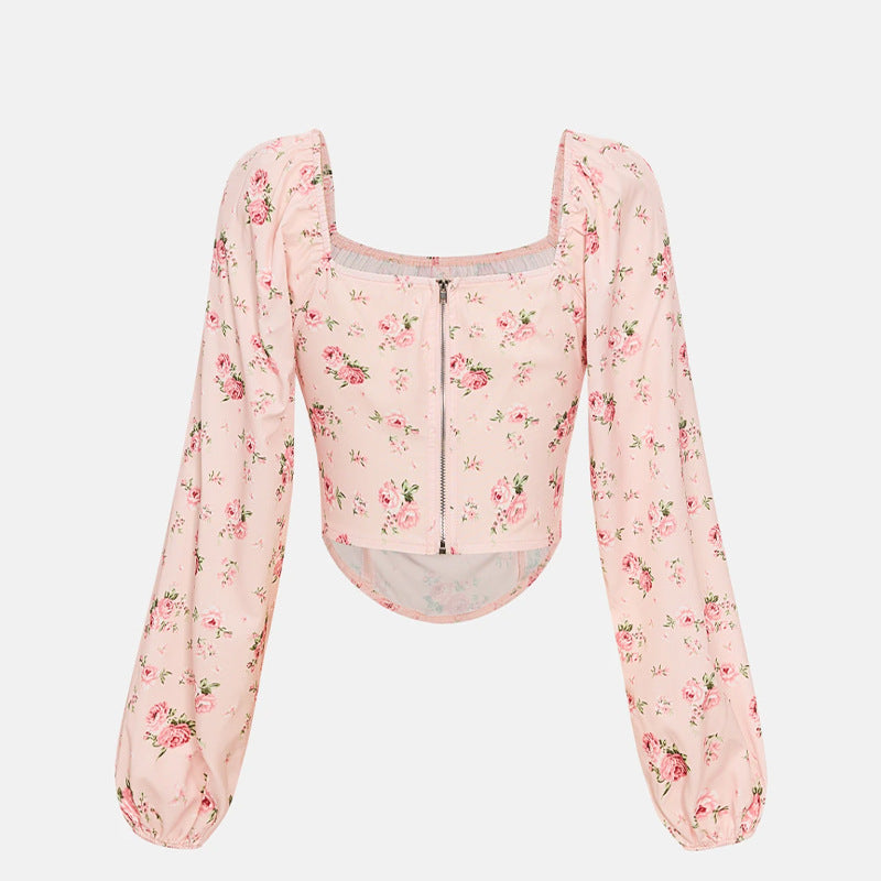 Women's Long Sleeve Floral Blouse