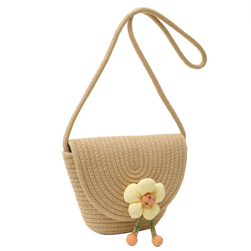 Cute Flowers Straw Bag Women's Summer New Fashion
