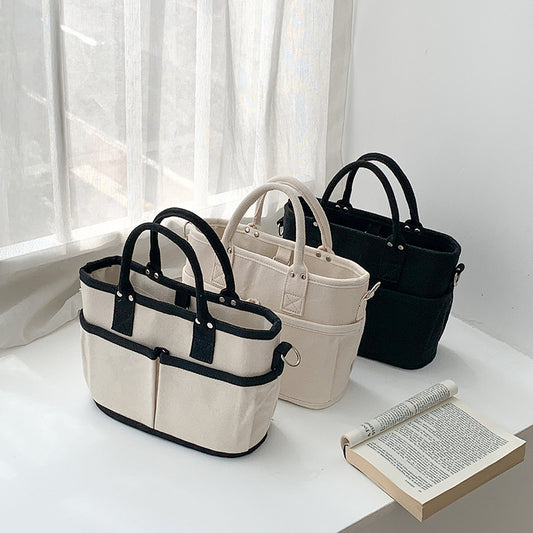 Small-sized Canvas Bag With Large Capacity