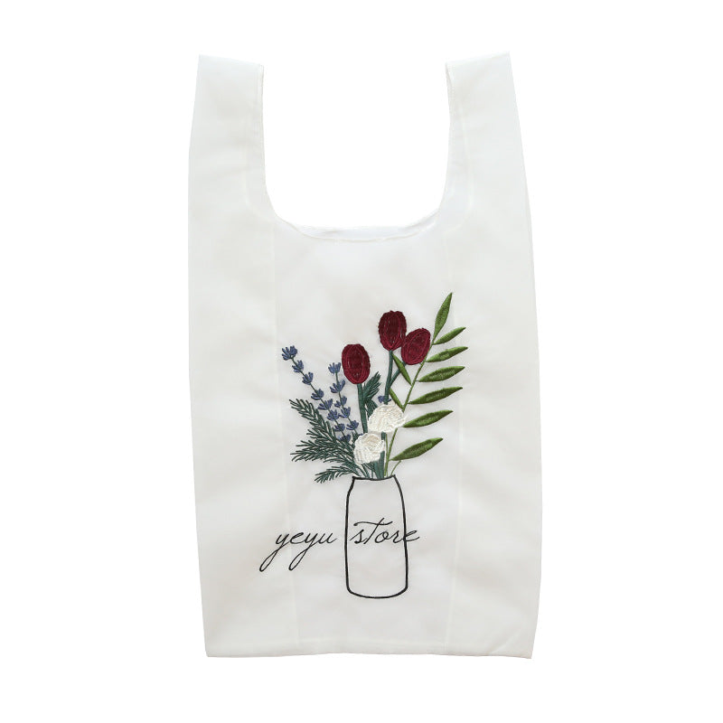 Transparent Handbag Mesh Embroidery Women