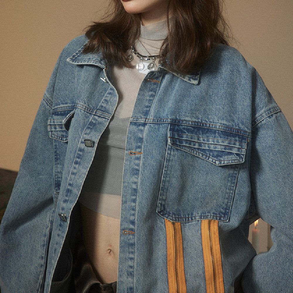 Fashion Retro Washed Denim Jacket