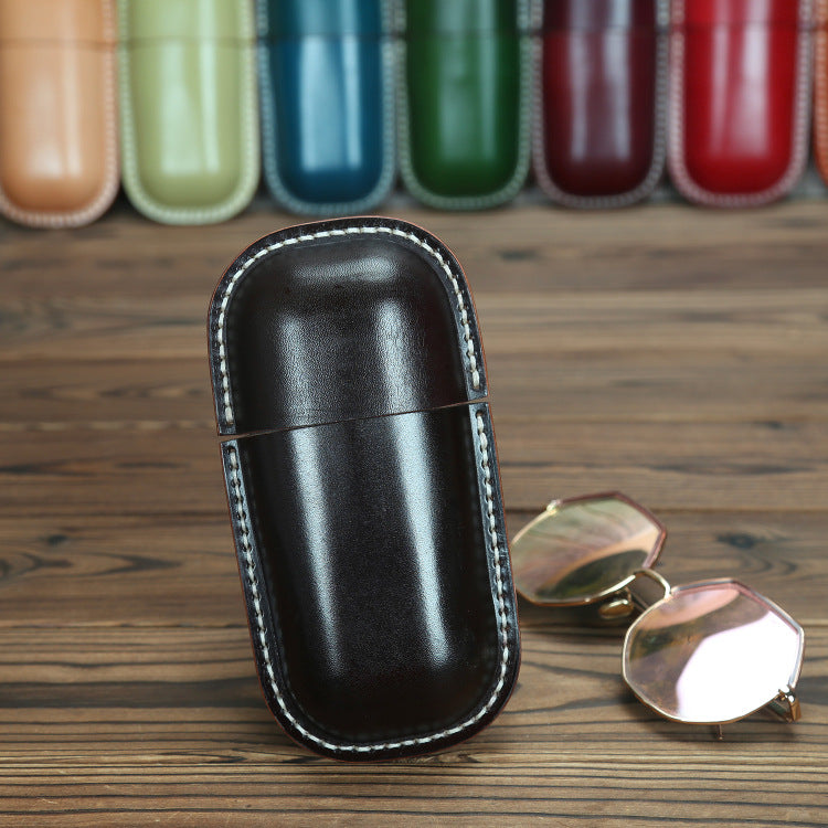 New Retro Hand Vegetable Tanningc Creative Capsule Portable Genuine Leather Storage Box