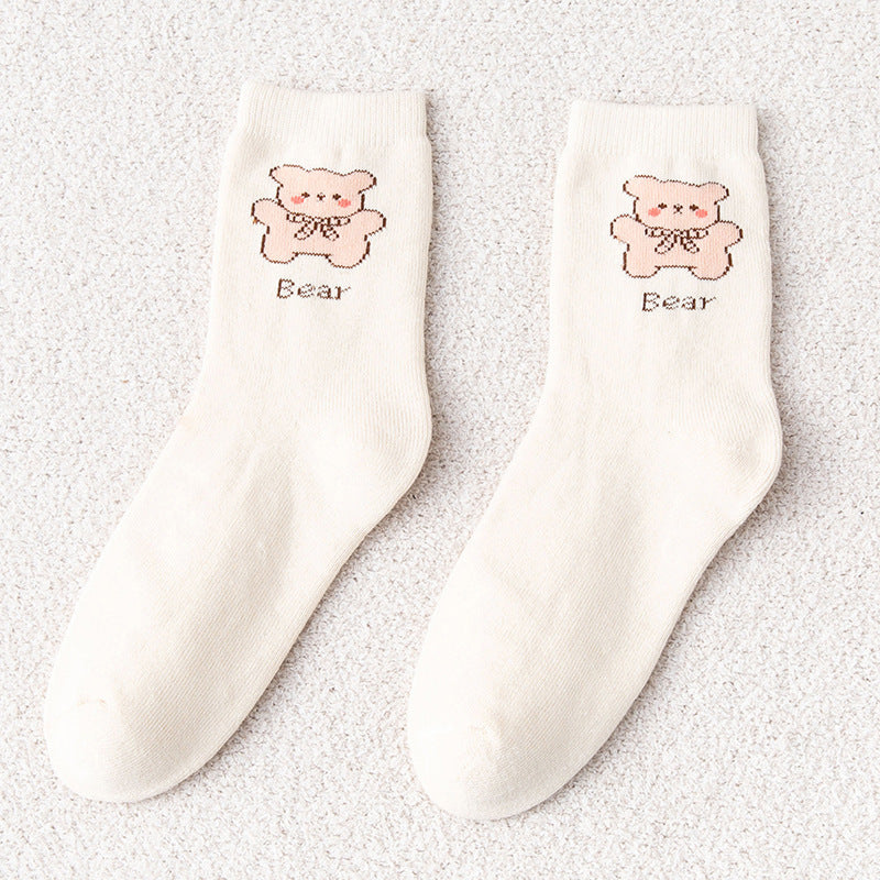 Women's Mid Tube Winter Stockings Spring And Autumn Fleece Terry Sock