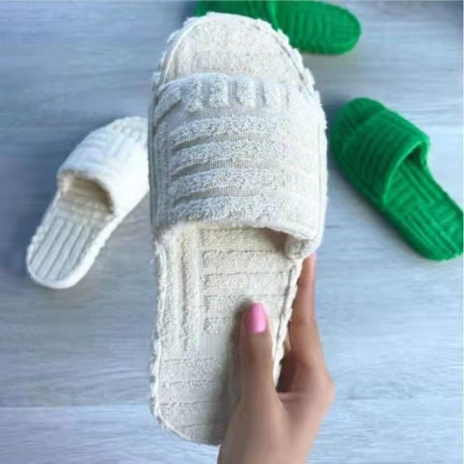 Women's Plus Size Thick-soled Warm Plush Slippers