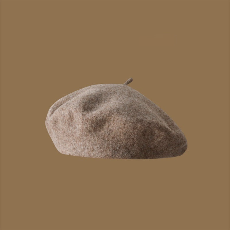 Uld Beret Piger Japansk Stil Kunstnerisk Vintage Malermunkehue