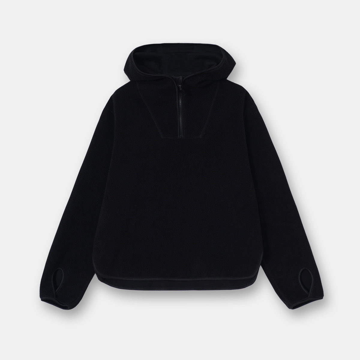 Tynd Hættetrøje Løs Langærmet Sportsfleece