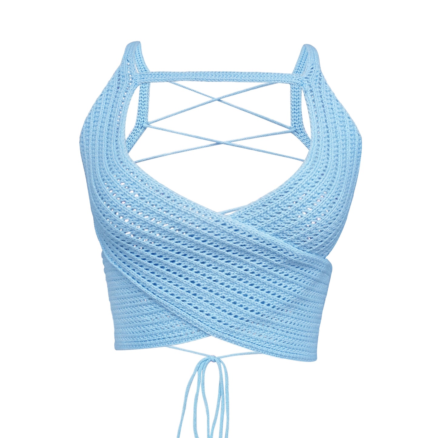 Women's Summer Fashion Wrap Chest Strap Sweater Top